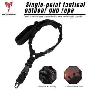 tiexuebing outdoor hunting single point tactical gun lanyard, nylon diagonal water gun tactical safety lanyard