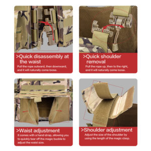 tiexuebing quick disassembly training vest detachable and expandable comfortable breathable airsoft plate carrier tactical vest