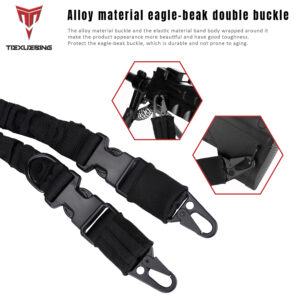 tiexuebing tactical gun sling two points rifle sling adjustable length multi mission strap for ar ak rifle universal qd sling outdoor