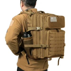 tiexuebing 45l unisex tactical backpacks outdoor mountaineering backpacks survival hiking backpacks camping gear with bottle holder