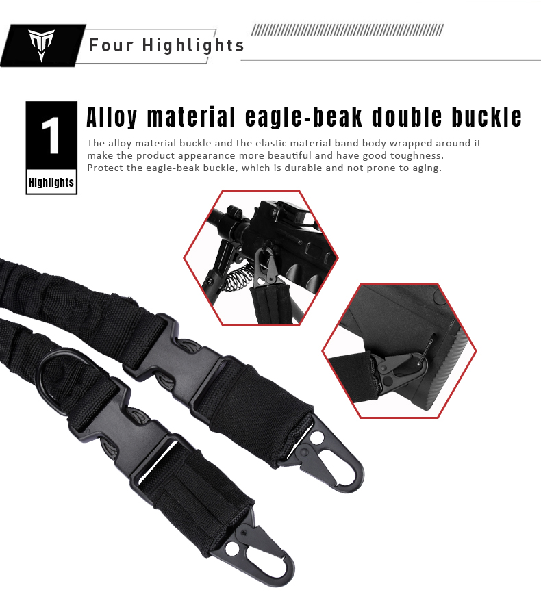 tiexuebing tactical gun sling two points rifle sling adjustable length multi mission strap for ar ak rifle universal qd sling outdoor
