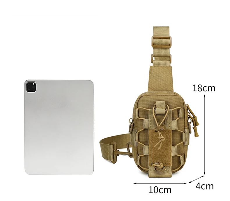 tiexuebing tactical sling front chest bag outdoor water bottle pouch hiking trekking phone crossbody climbing shoulder backpack fanny pack