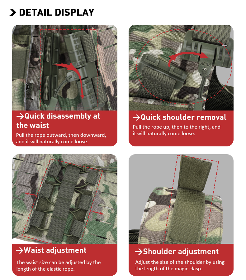 tiexuebing waterproof 1000d tactical vest molle modular design abrasion resistant outdoor multi purpose vest