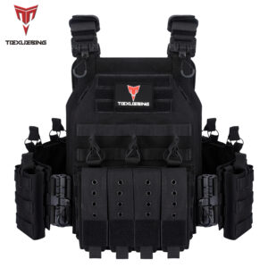 tiexuebing outdoor cs wear resistant and water resistant modular 6094 quick release molle plate carrier hunting tactical vests