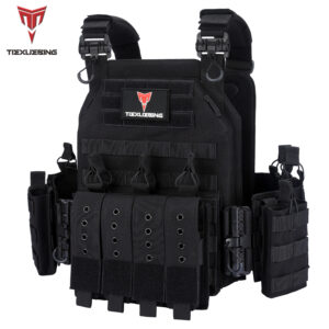 tiexuebing outdoor cs wear resistant and water resistant modular 6094 quick release molle plate carrier hunting tactical vests