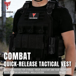 tiexuebing outdoor cs wear resistant and water resistant modular 6094 quick release molle plate carrier hunting tactical vests