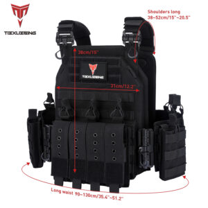 tiexuebing outdoor cs wear resistant and water resistant modular 6094 quick release molle plate carrier hunting tactical vests