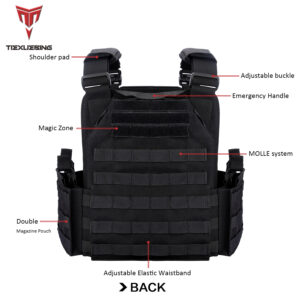 tiexuebing outdoor cs wear resistant and water resistant modular 6094 quick release molle plate carrier hunting tactical vests