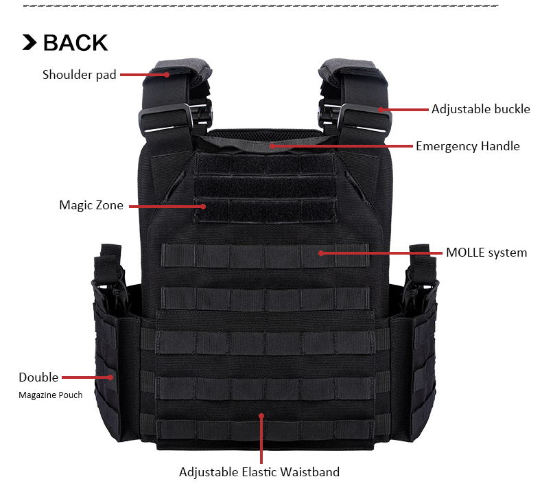 tiexuebing outdoor cs wear resistant and water resistant modular 6094 quick release molle plate carrier hunting tactical vests