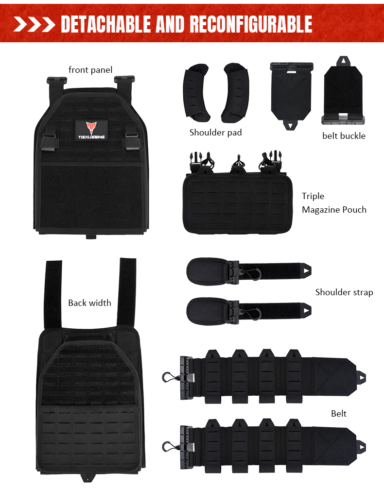 tiexuebing outdoor tactical vest plate equipment hunting gear padding plates carrier plate removable for tactical vest training