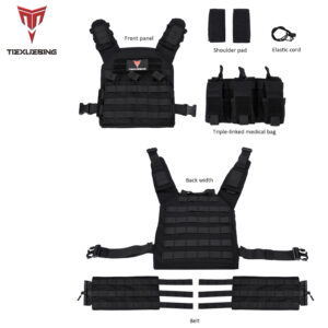 tiexuebing 500d encrypted waterproof nylon modular molle quick release tactical vest bulletproof vest built in tactical vest