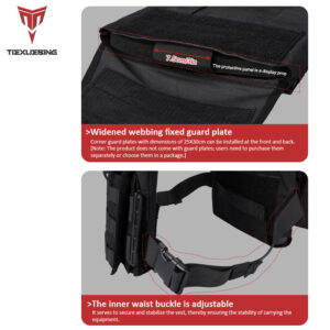 tiexuebing 500d encrypted waterproof nylon modular molle quick release tactical vest bulletproof vest built in tactical vest