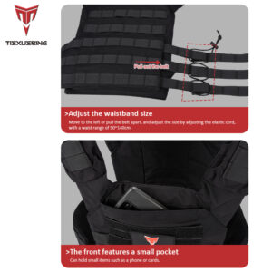 tiexuebing 500d encrypted waterproof nylon modular molle quick release tactical vest bulletproof vest built in tactical vest