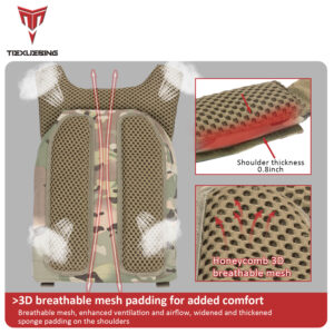 tiexuebing outdoor multi functional fitness back cover weight bearing back cover 500d nylon utx buckles molle system arisoft tactical vest
