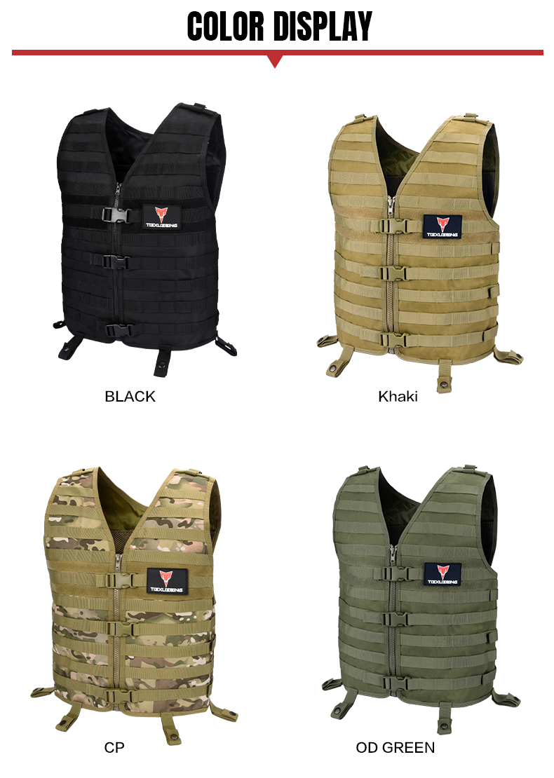 TIEXUEBING Military Tactical Molle Vest Airsoft Lightweight Gear Load Carrier Vest Camouflage CS Wargame Hunting Adjustable Waistcoat tiexuebing military tactical molle vest airsoft lightweight gear load carrier vest camouflage cs wargame hunting adjustable waistcoat