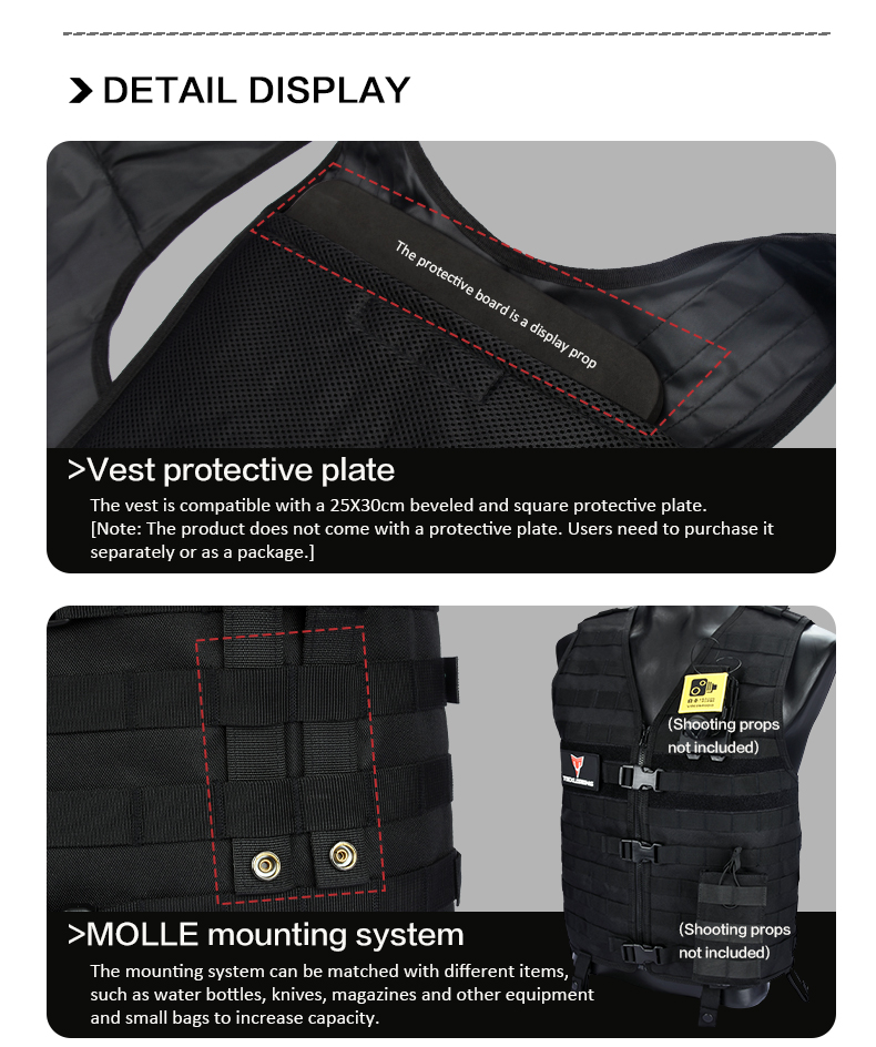 TIEXUEBING Military Tactical Molle Vest Airsoft Lightweight Gear Load Carrier Vest Camouflage CS Wargame Hunting Adjustable Waistcoat tiexuebing military tactical molle vest airsoft lightweight gear load carrier vest camouflage cs wargame hunting adjustable waistcoat