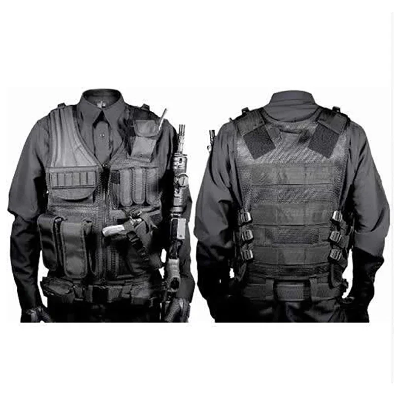 tiexuebing adjustable molle tactical vest combat body armor vests security guard hunting army outdoor cs war game airsoft training jacket