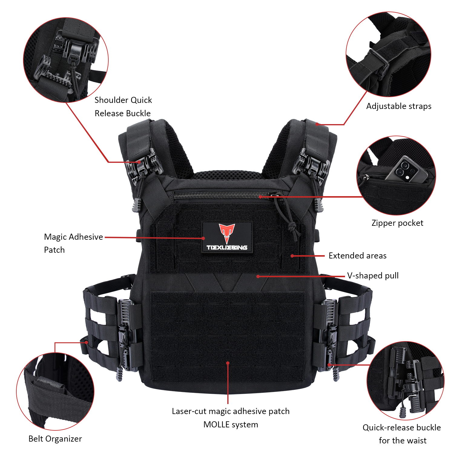 tiexuebing hunting plate carrier vest | lightweight armor vest | for outdoor shooting equipment accessories tactical vest tiexuebing hunting plate carrier vest | lightweight armor vest | for outdoor shooting equipment accessories tactical vest