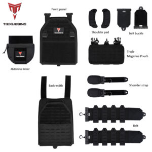 tiexuebing outdoor multi functional 1000d laser molle quick release 6094 tactical vest with complete set of accessories pouch