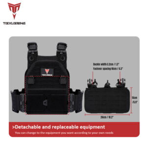 tiexuebing outdoor multi functional 1000d laser molle quick release 6094 tactical vest with complete set of accessories pouch