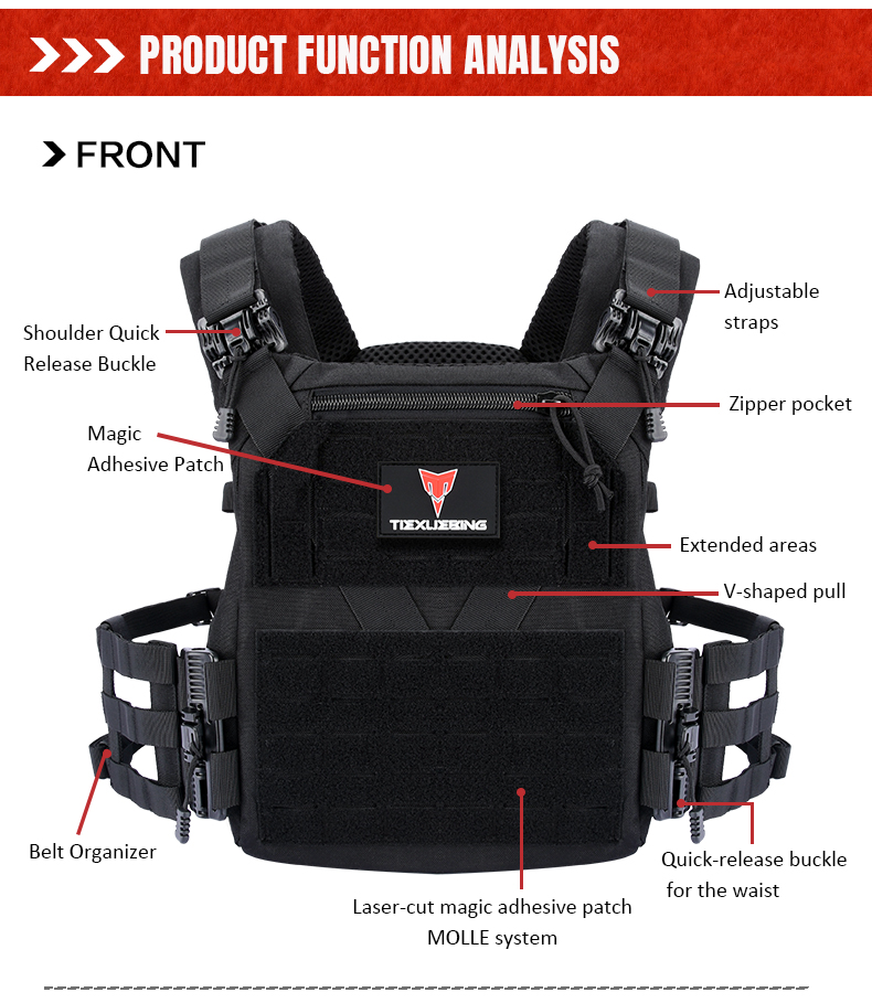 tiexuebing hunting plate carrier vest | lightweight armor vest | for outdoor shooting equipment accessories tactical vest