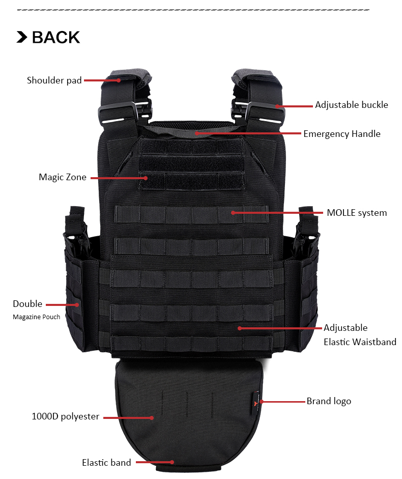 quick release training vest training vest molle multifunctional outdoor vest equipment plate carrier airsoft tactical vest