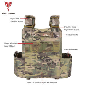tiexuebing tactical training vest with molle system adjustable strap quick release buckle for hunting plate carrier arisoft vest