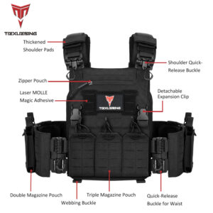 tiexuebing new combat vest 6094 quick detachable light laser cut tactical vest black gear to carry airsoft carrier combat equipment
