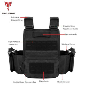 tiexuebing new combat vest 6094 quick detachable light laser cut tactical vest black gear to carry airsoft carrier combat equipment