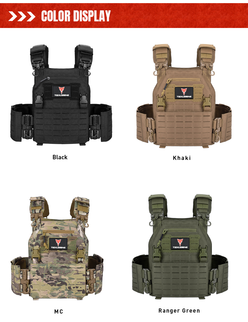 TIEXUEBING Tactical Training Vest With Molle System Adjustable Strap Quick Release Buckle for Hunting Plate Carrier Arisoft Vest tiexuebing tactical training vest with molle system adjustable strap quick release buckle for hunting plate carrier arisoft vest